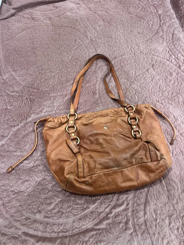 Leather Tote Bag in Brown - jcrew - Image 2