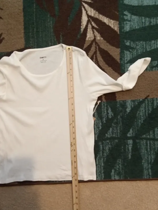 Born Womens Organic Cotton Ribbed Long Sleeve Top White Sustaiable Casual M - Image 8