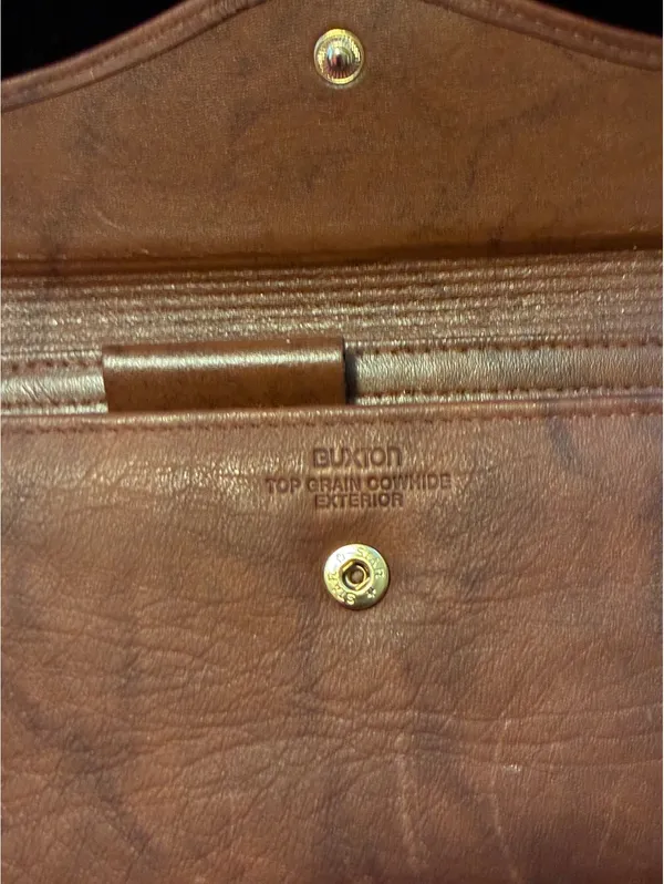 Vintage Buxton Heiress Organizer Clutch Wallet Cowhide Leather Long Bifold - Image 3