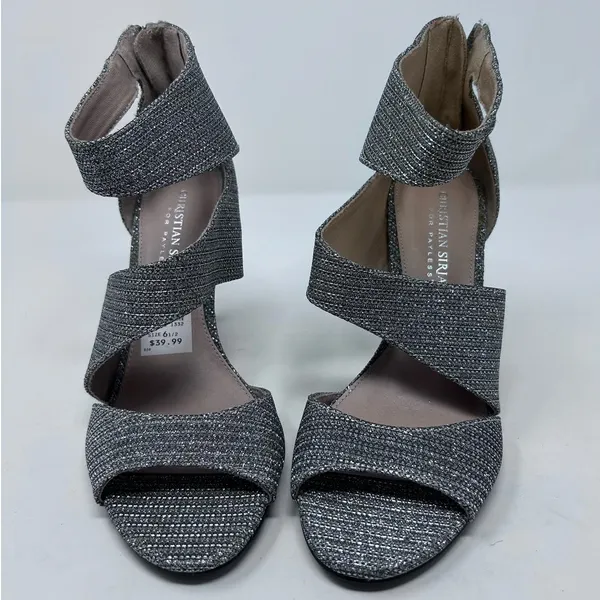 Christian Siriano for Payless Silver Sparkle High‎ Heel Shoes Size 6 1/2 NWT - Image 2