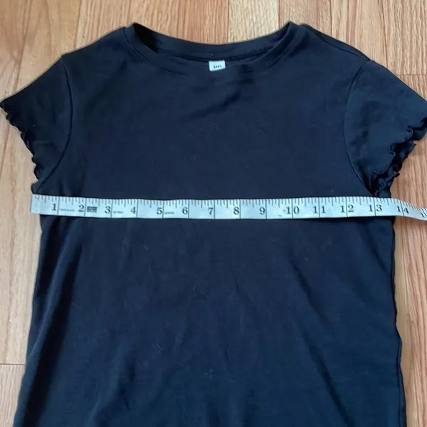 BP Shirt Womens Small Black Crop Top Tee Short Sleeve Cotton Ladies - Image 2
