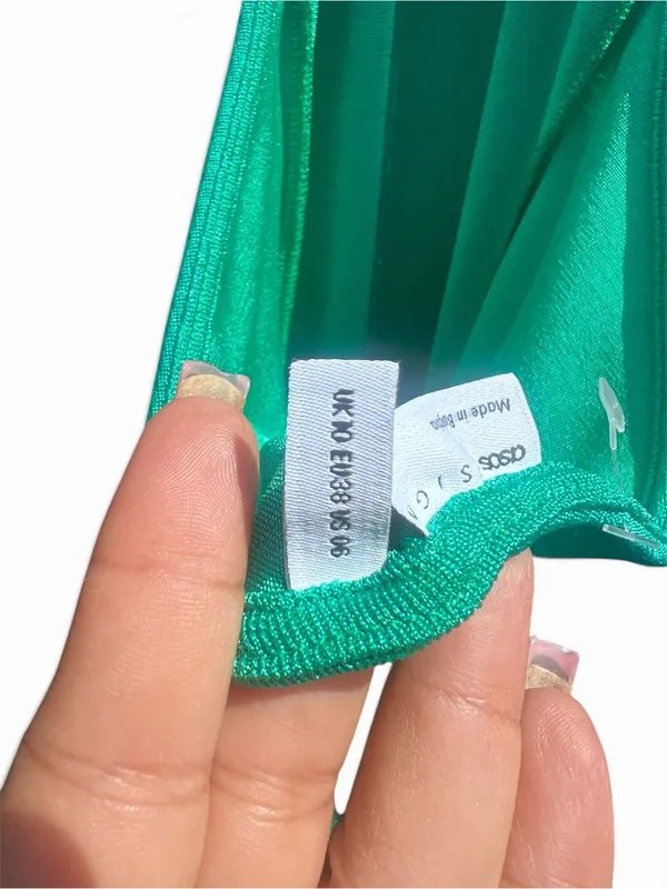 ASOS DESIGN Green Halter Neck Maxi Dress, Size US 6 (UK 10) - Image 5
