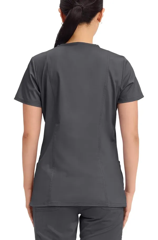 Cherokee Medical Women's Scrub Top V-Neck Modern Classic Fit with 3 Pockets, Ultra Soft and 2-Way Stretch Fabric - Image 2