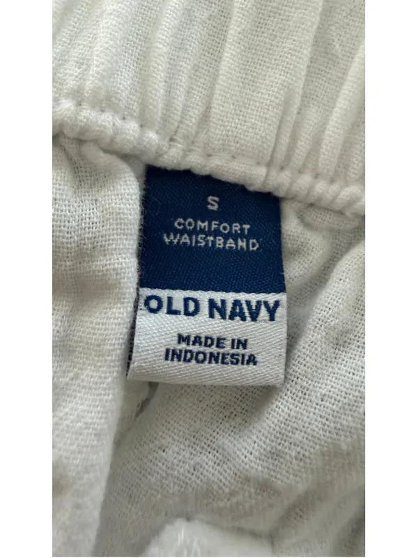 Old Navy White Crinkle Gauze Shorts High Waisted Comfort Waistband Size S - Image 6