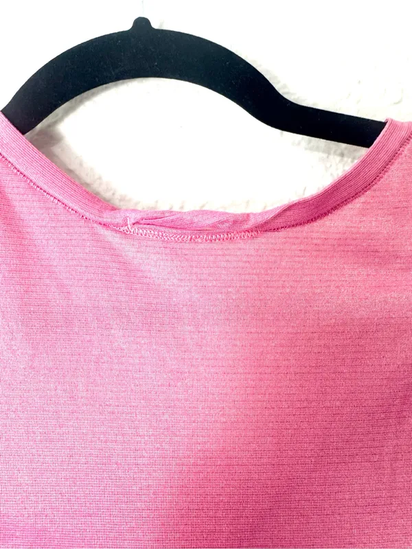 Lululemon Pink Shimmer What The Sport Tee Size Medium - Image 5