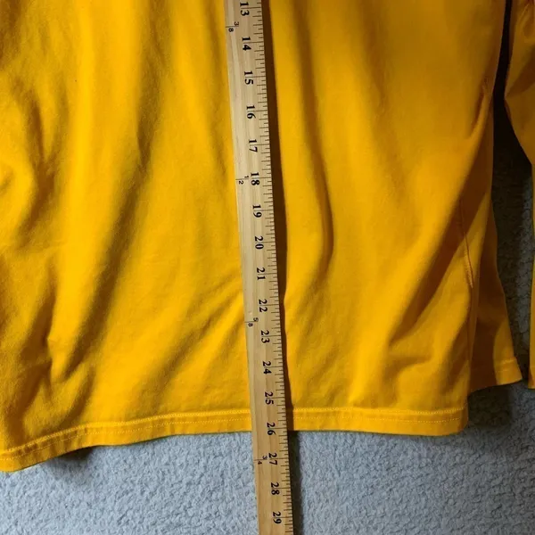 Nike Long Sleeve Tee‎ T-Shirt Womens Large Yellow Dri-Fit Athletic Cut - Image 6