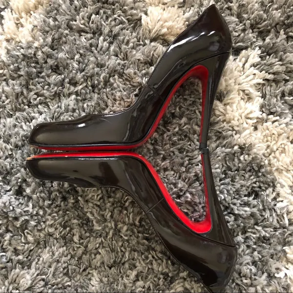 Christian Louboutin Décolleté 868 Patent L. Heels. Size 37.5 (US 7.5). - Image 8