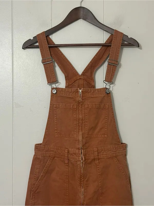 Abercrombie & Fitch Utility Overalls Brown Wide Leg Size S - Image 3