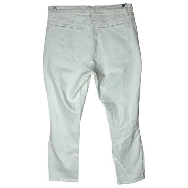 Abercrombie & Fitch Skinny High Rise White Distressed Jeans Size 30 / 10 Short - Image 3