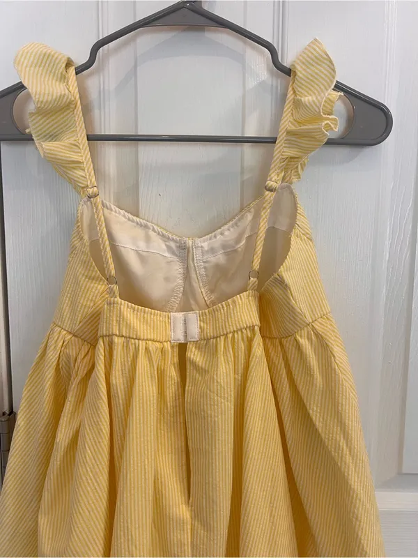 Women’s Yellow Babydoll Mini Sundress - Image 4