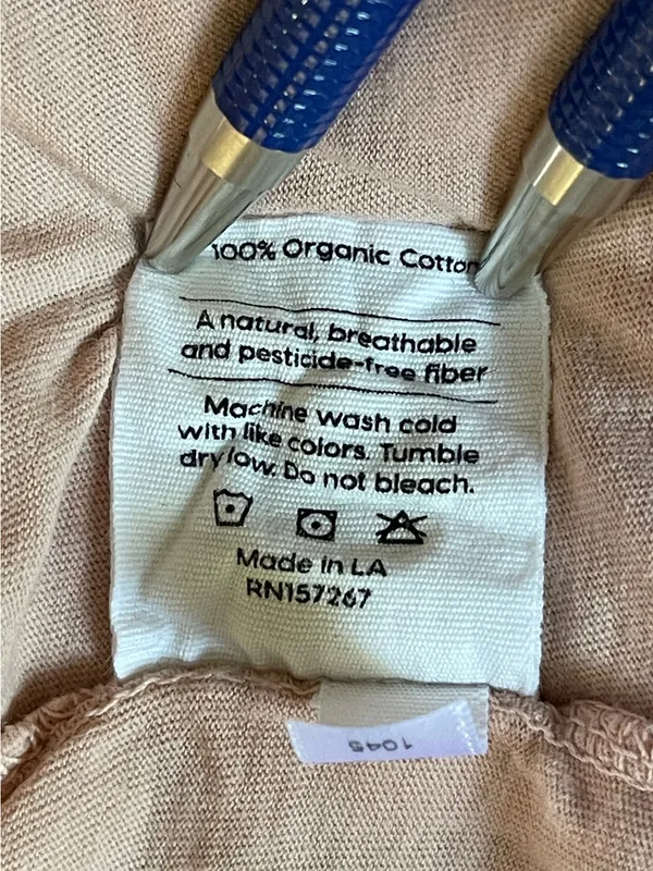 MATE the Label blush organic cotton long sleeve top minimalist sustainable L - Image 5