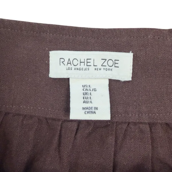 Rachel Zoe Women's Brown Cropped Eyelet Boho Hippie‎ Peasant Tank Top Size Large - Image 6