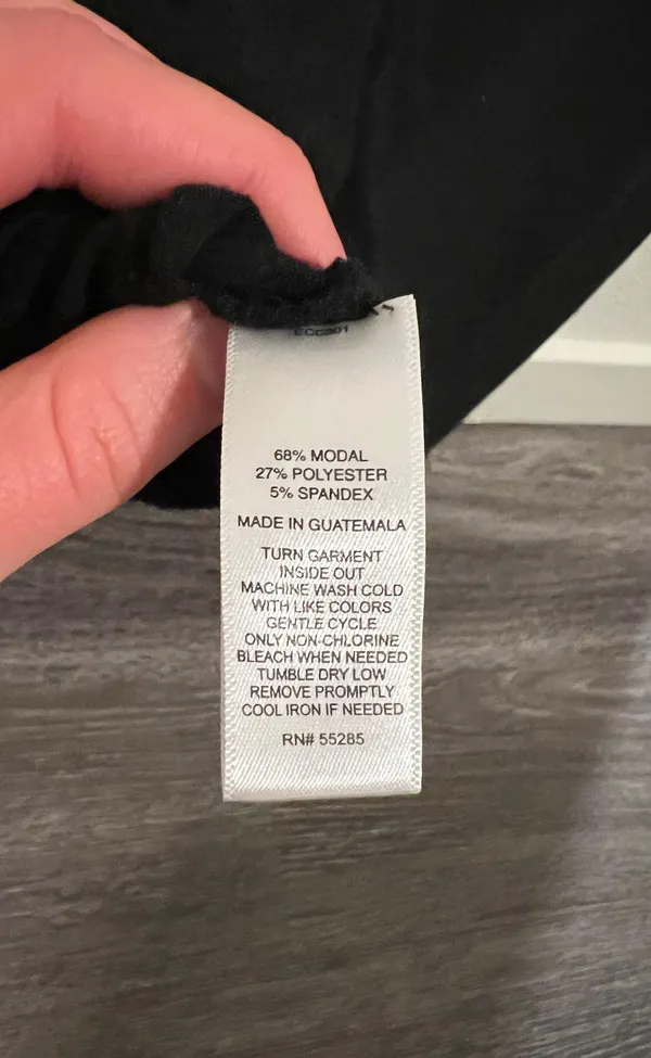 Black Modal Skimming Tee - Image 4