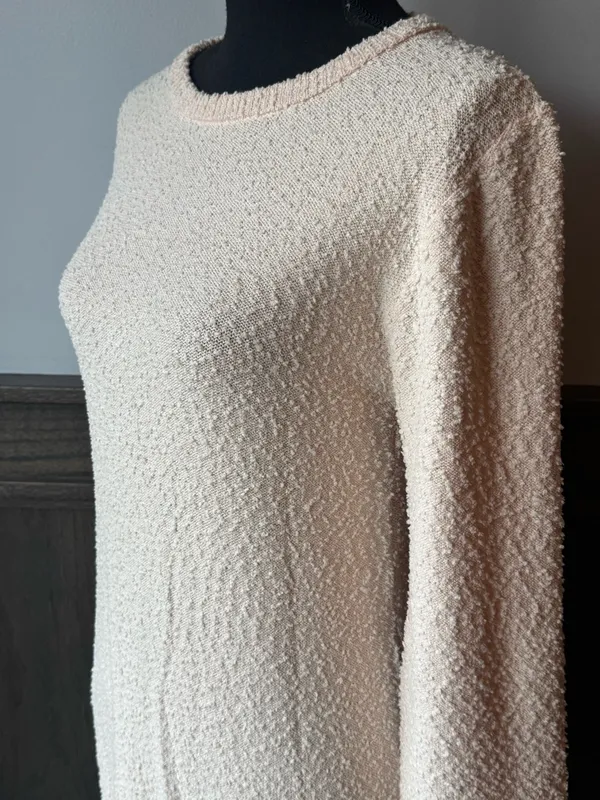 Saodimallsu Cream Textured Long Sleeve Dress - Women small - Image 2