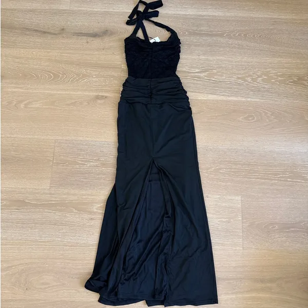 Showpo Maxi dress Halter neck Lace Melville Siuze US2 Black - Image 5