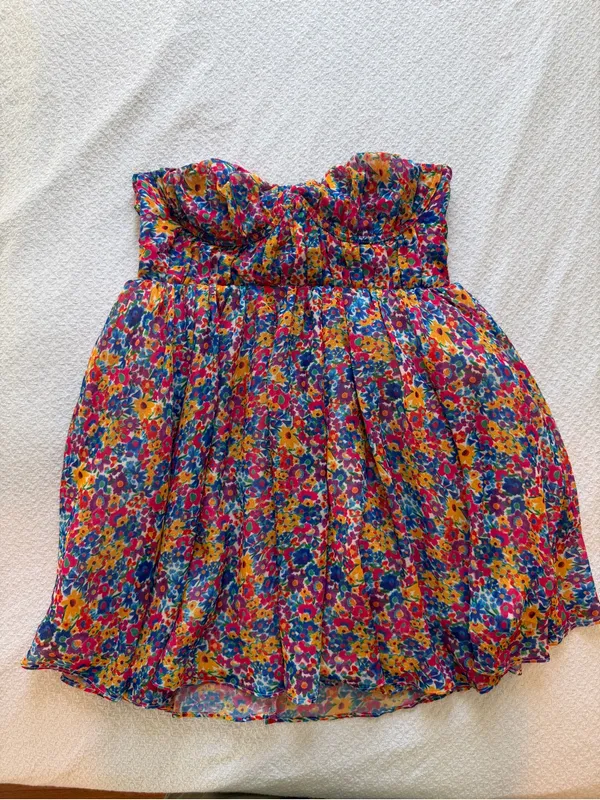 For Love and Lemons Sasha Mini Dress Floral Bustier Medium NEW - Image 2