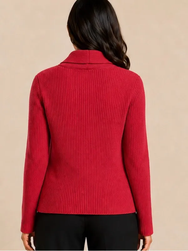 Lauren Ralph Lauren Red 100% Cotton Shawl Collar Cardigan Sweater‎ - Image 2