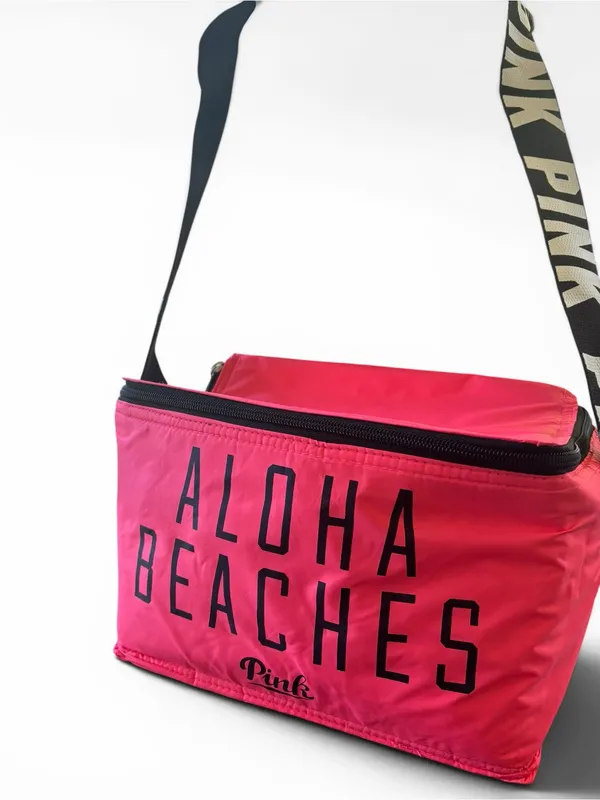 pink Victoria's Secret PINK "Aloha Beaches" insulated mini cooler bag - Image 10