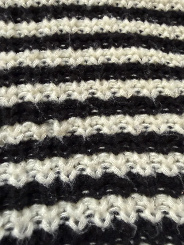 Grey Bandit Cropped Stripped Sweater - Image 3