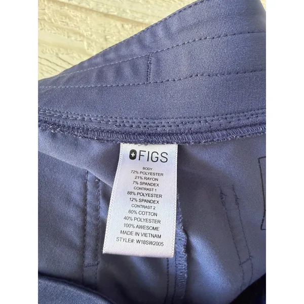 FIGS Technical Collection Zamora Jogger Scrub Pants Big Sky Blue Womens Size XS‎ - Image 7