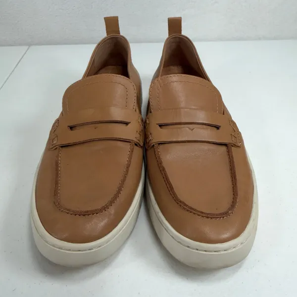 Vionic 7.5 Uptown Leather Penny Loafer Tan Platform Comfort Walking Preppy Shoe - Image 6