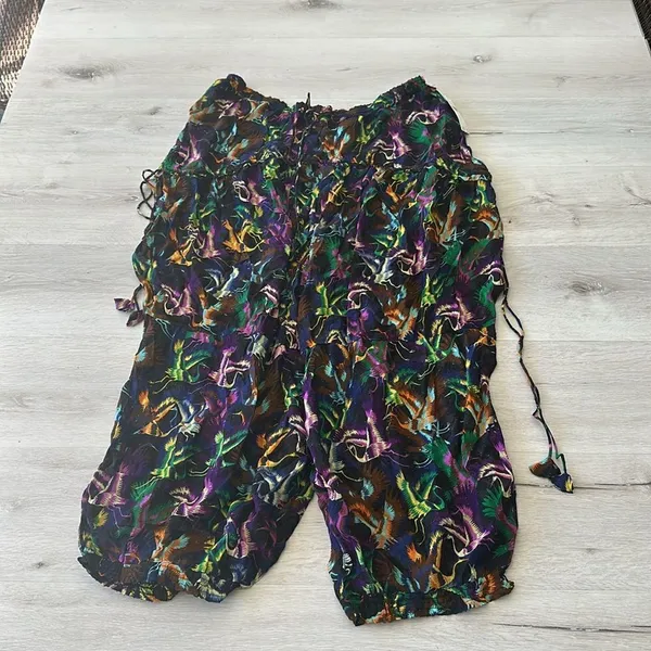 Anthropologie Breezy Sheer Balloon-Leg Pants BLK Motif L NWT IN PACKAGE - Image 5
