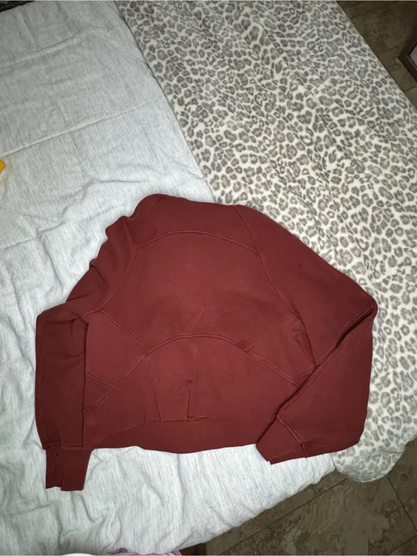 Lululemon Scuba Oversized 1/2 Zip Hoodie - XS/S. Color: Savannah - Image 4