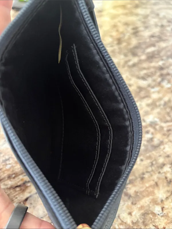 Coach Small Black Glitter Wristlet Pouch with Gold Logo - Image 5