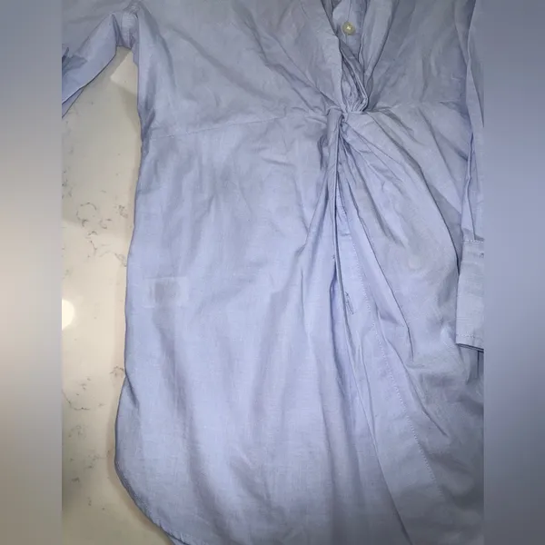 LOFT Light Blue Button-Down Shirt - Image 4