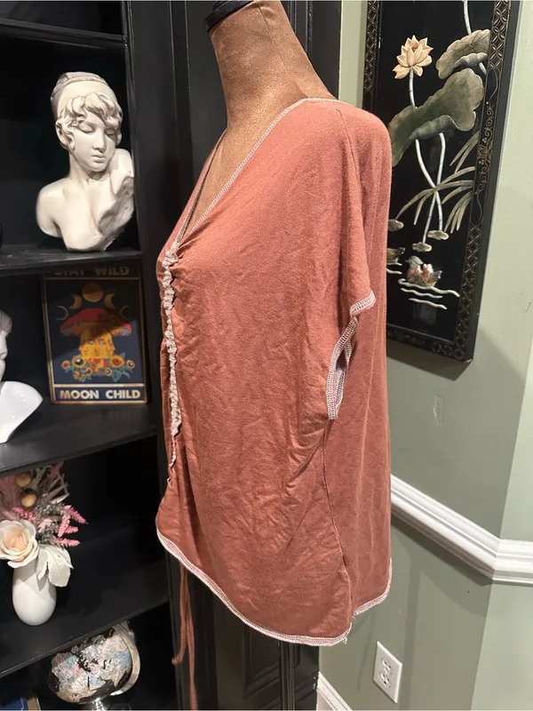 BKE Reddish Drawstring Ruched Top – XS (Fits XS–Large) - Image 6