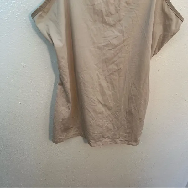 Studio Y Women's Size Large Tank Top Beige Square Neck Adjustable Straps Stretch - Image 4