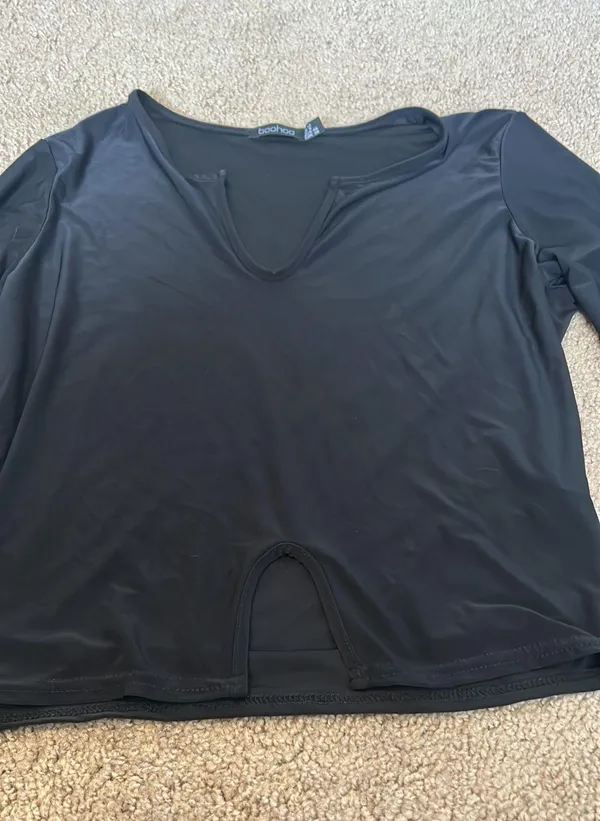 Boohoo Black Long Sleeve Top - Image 3