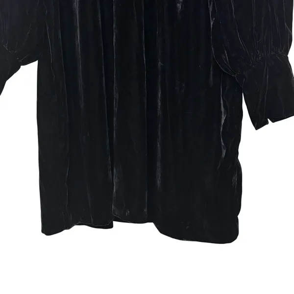 Banana Republic Women's Shift Dress Open‎ Back Long Sleeve Velvet Black XL NWT - Image 5