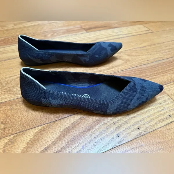 Rothy's The Point Black Camouflage Women's Flats - Image 5