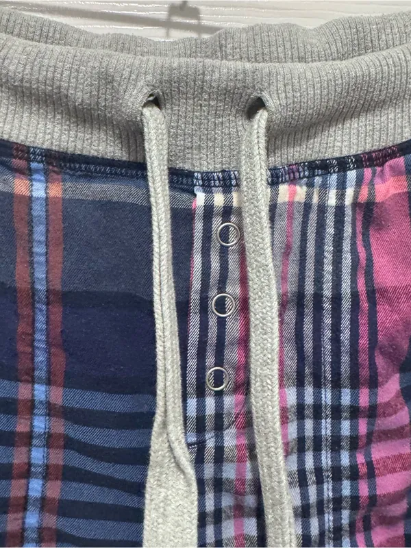 Aerie Plaid Flannel Pajama Pants Women’s XS Blue Pink Lounge Sleepwear - Image 4