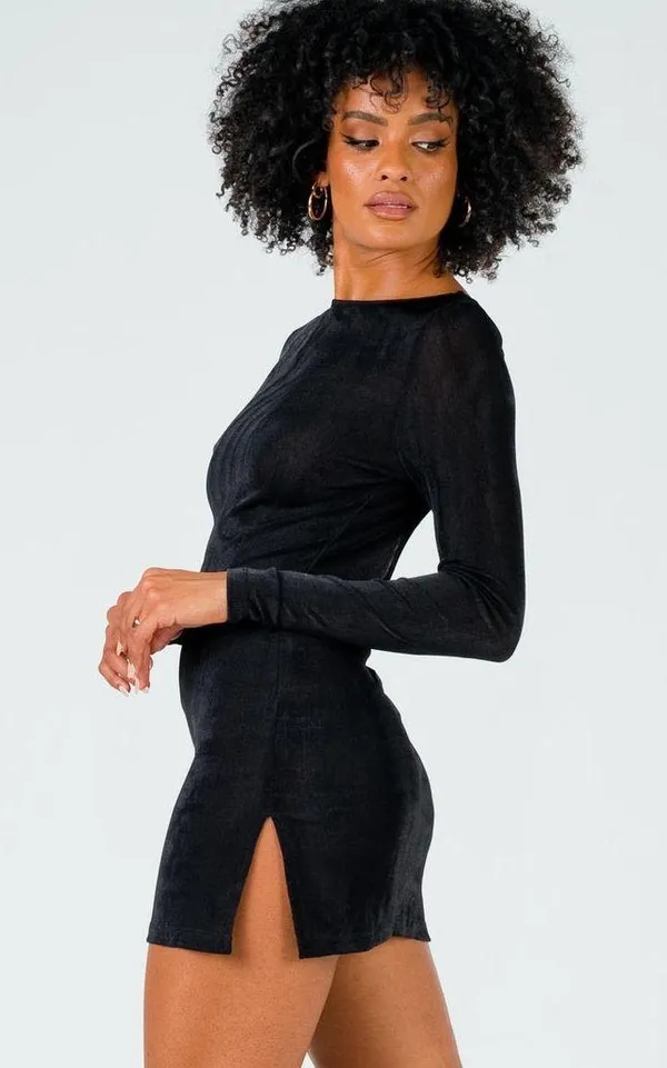 Princess Polly Lioness Montana Mini Dress in Black - Image 5