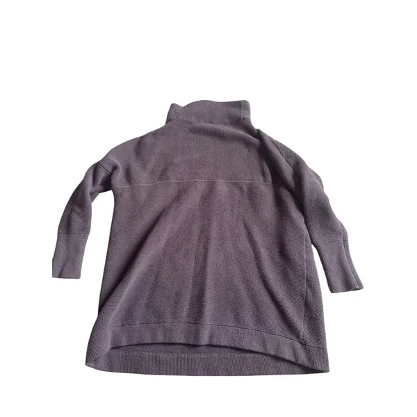 Free People Cowl Neck Tunic Sweater Medium Purple Oversized Knit Minimalist Boho - Image 2