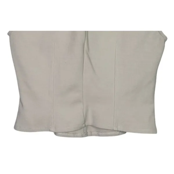 Zara Sleeveless Detailed Lining Fitted Classy Blouse Top Back Zip Up L Beige - Image 6