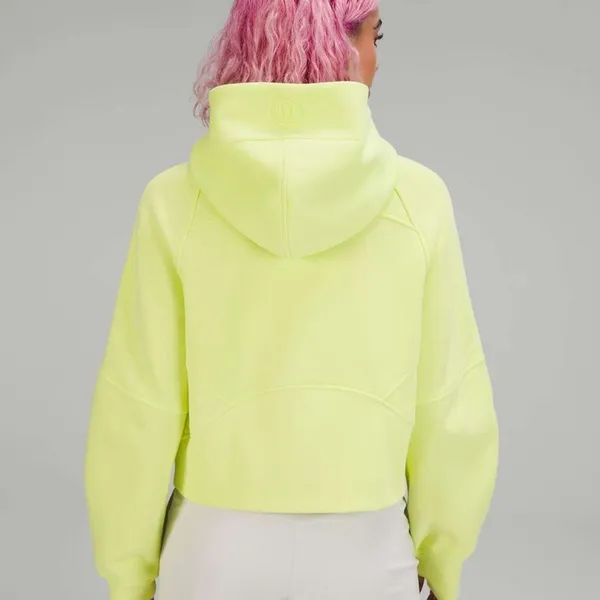 Lululemon Scuba Oversized Half Zip‎ Hoodie Electric Lemon Womens Size XL / XXL - Image 3