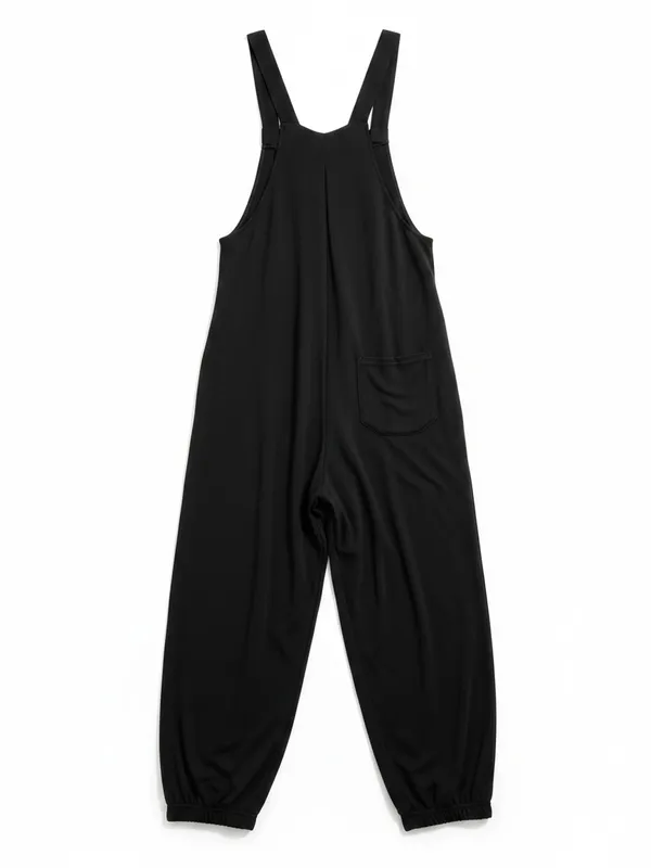 Halara Waffle Knit Overall Joggers Black‎ Small - Image 4