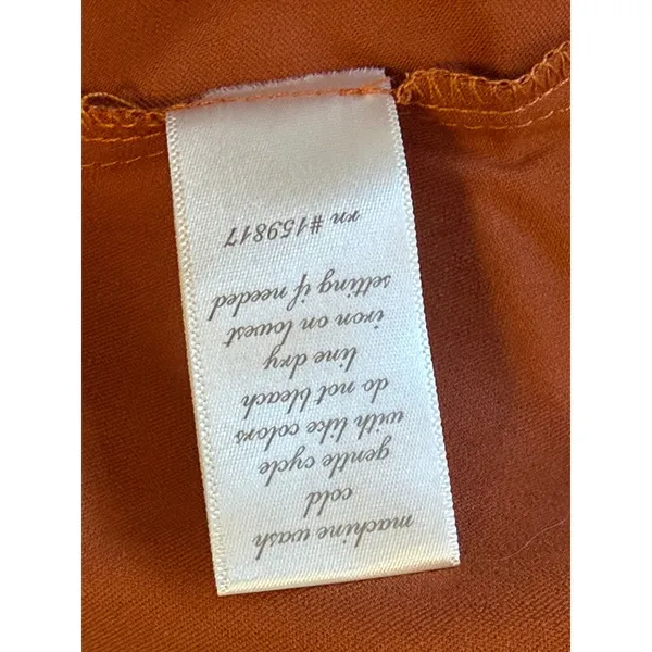Altar'd State Ulissa Satin Ruched Faux‎ Wrap Mini Dress Cinnamon Medium NEW - Image 6