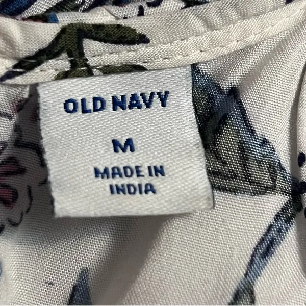 Old Navy Women’s Multicolor Floral Print/White Background Maxi Sleeveless Dress - Image 11