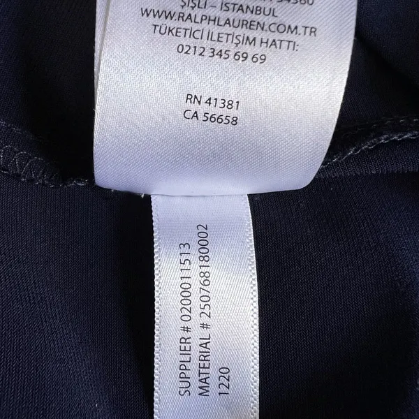 Lauren Ralph Lauren Black Label Sheath Dress Navy Twist Front 3/4 Sleeves Size 6 - Image 12