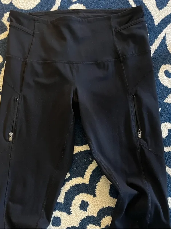 Lululemon Black Multi Pocket Athletic Leggings - Image 3
