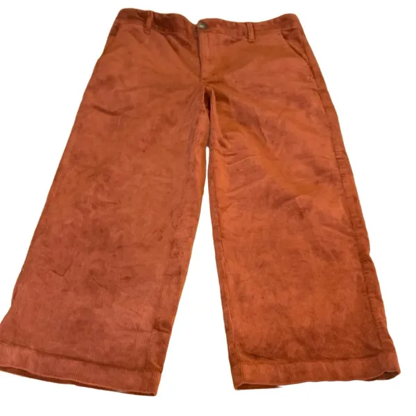 Loft Burnt Orange Cropped Wide Leg Corduroy Pants (10) - Image 10
