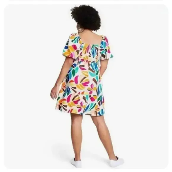 TABITHA BROWN for TARGET Botanical‎ Floral Printed Mini Dress Small - Image 2