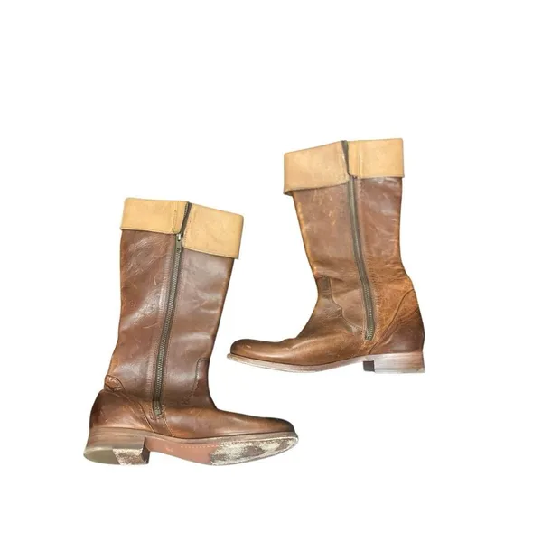 Frye Vintage Melissa Riding Boots Brown Leather 4001 Women's 7 1/2 B Made in Mex - Image 4