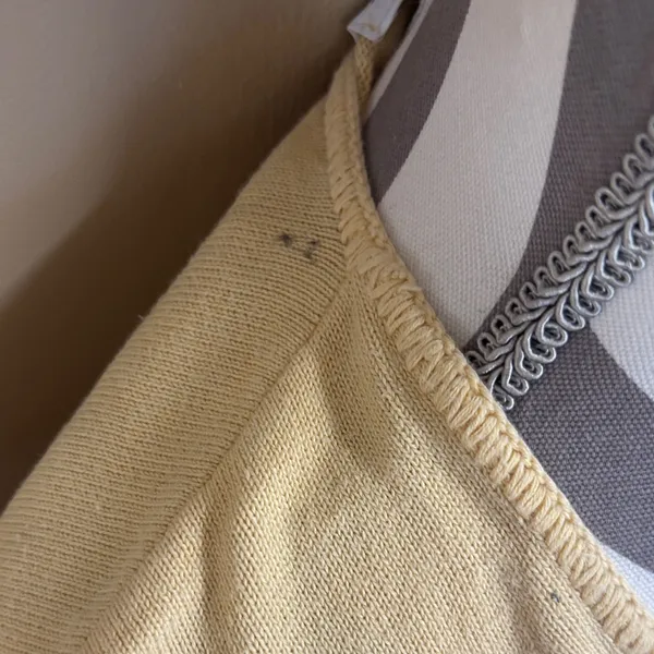 Lands' End vintage Mustard Button-Up Vest - Image 3