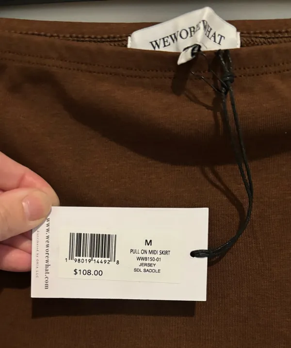 NWT We Wore What pull on midi skirt size M - Image 3