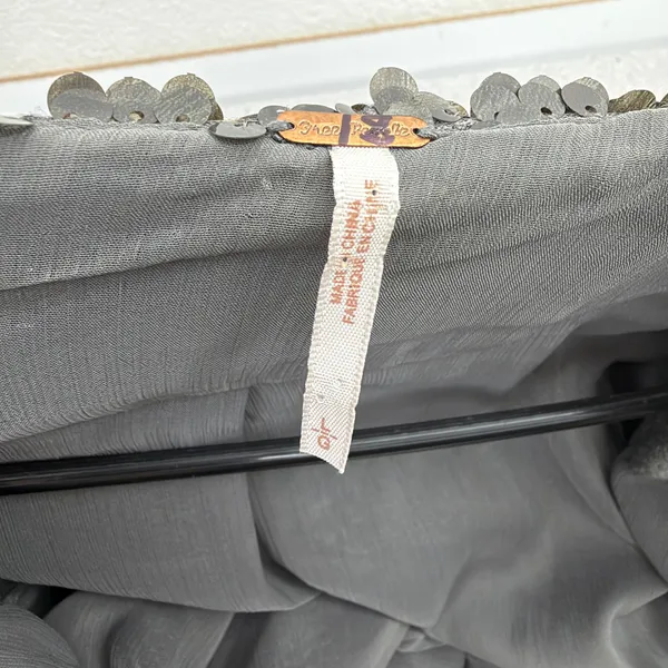 Free People Jacket Womens Large Gray Sequin Open Front Draped Long Sleeve Party - Image 5